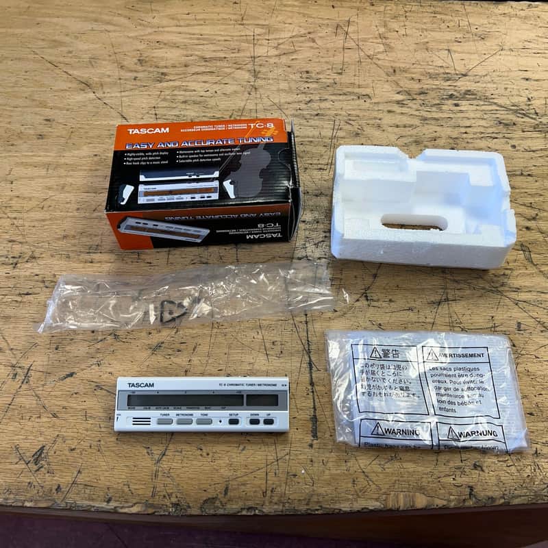 Used Tascam TC-8 Chromatic Tuner Metronome with Manual and Original Box image 1
