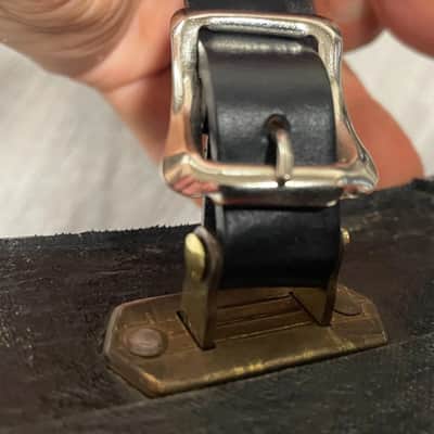 Leather buckle case handle for Gibson Guild Gretsch Lifton archtop ess & ess geib Les Paul image 6