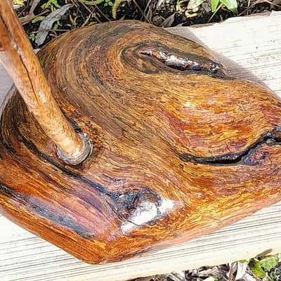 Hand Crafted, Cherry Wood, (Possibly Enchanted) Microphone Stand image 2