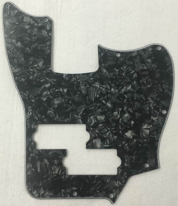 Fits Squier SS Jaguar Bass Special Style Guitar Pickguard Scratch Plate,4 Ply Black Pearl image 1
