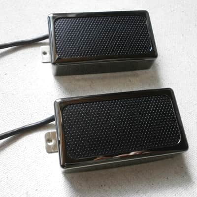 Humbucker Pickups SET BLACK CHROME / BLACK FOIL PAF Q Pickups Custom Shop Fits Gibson Epi Greco Ibanez image 2