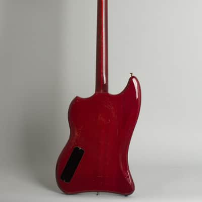 Guild Jet Star Solid Body Electric Bass Guitar (1966), ser. #SD-280, black tolex hard shell case. image 2