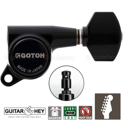 NEW Gotoh SG381-07 MG Magnum Locking 6 in line SET Right Handed - BLACK image 1
