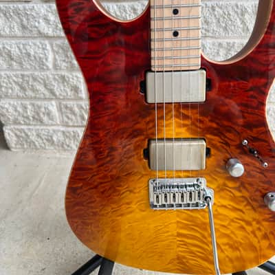 Tom Anderson Guitarworks Li'l Angel 2024 - Quilt Top Fire Wake Surf image 8