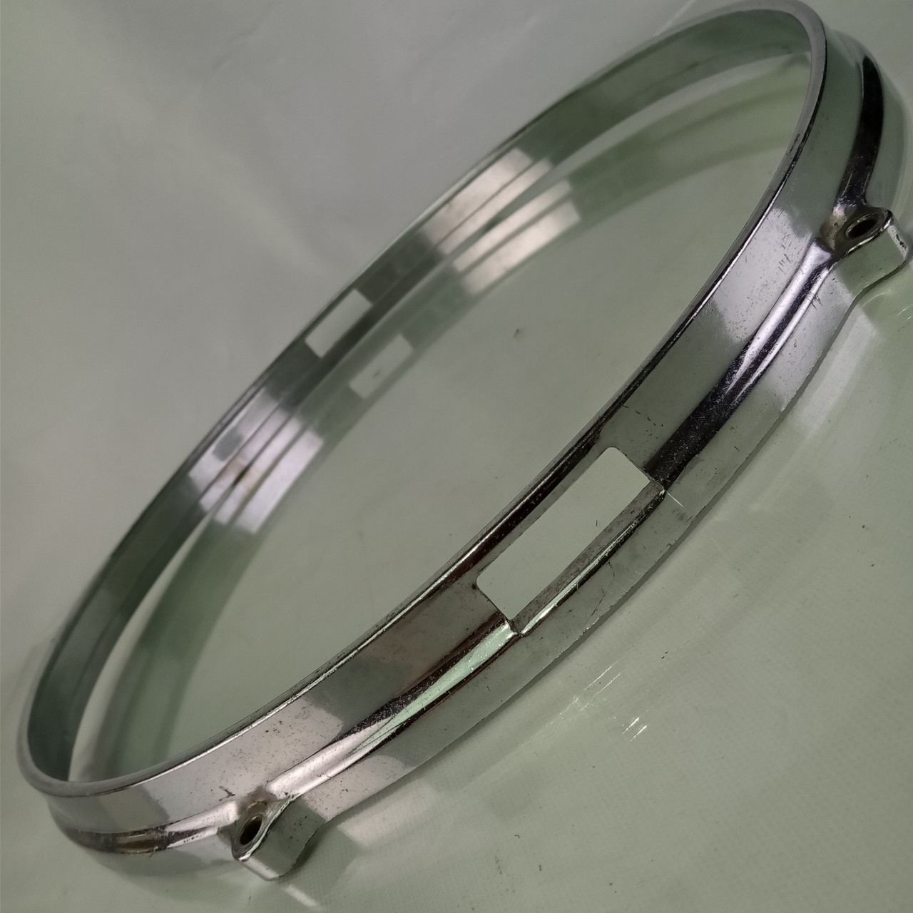 Ajax? 14" Die-Cast 6-Lug Snare Drum Resonant Side Rim/Hoop Chrome Vintage 60s — main photograph