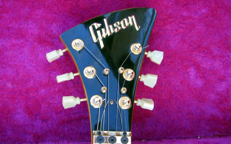 Gibson Moderne repro string guides in polished brass, by Bennett Music Labs image 1