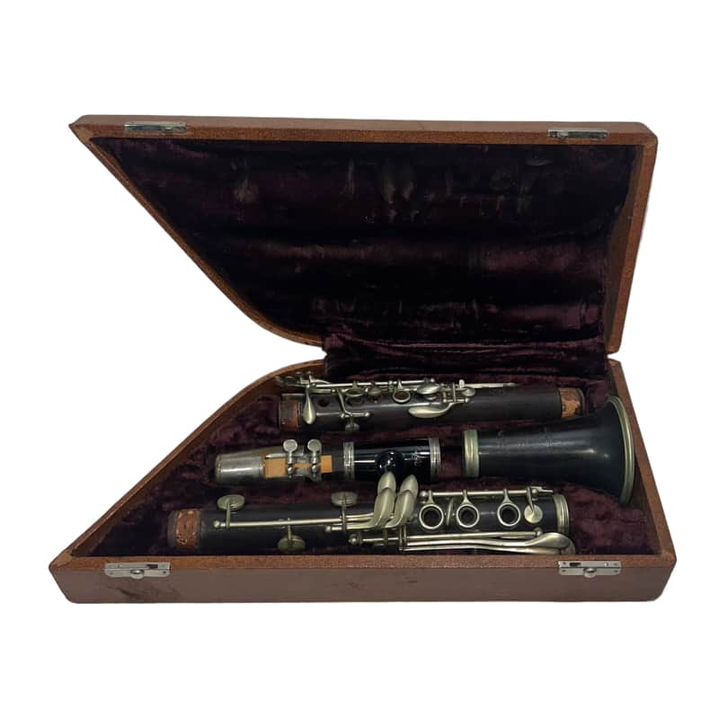 Aguste Crampon Bb Antique 1900-1925 Model Silver Plated Keys with 2 Barrels image 1