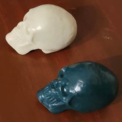 Beadbrain Skull Shakers Percussion Maraca Green White *LOT OF 2* NEW image 3