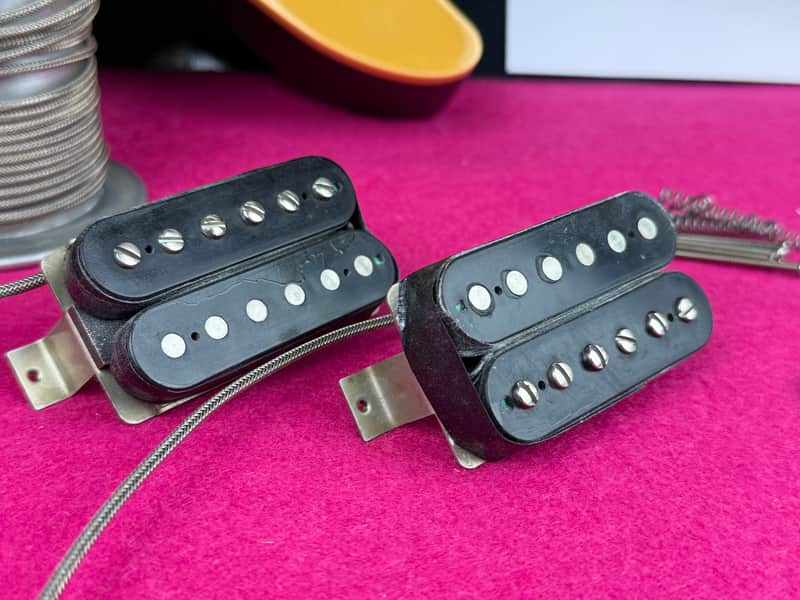General Vintage Tone  1957 - 1958 Nos Wire Belden PAF Humbuckers Double Black Celullose acetate CAB for les Paul ®️ SG ®️ image 1