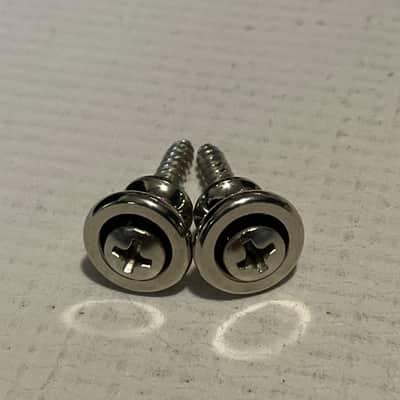 (2) GOTOH Nickel Strap Buttons & Screws For Gibson Guitar & Similar - AP-6695-001 image 1