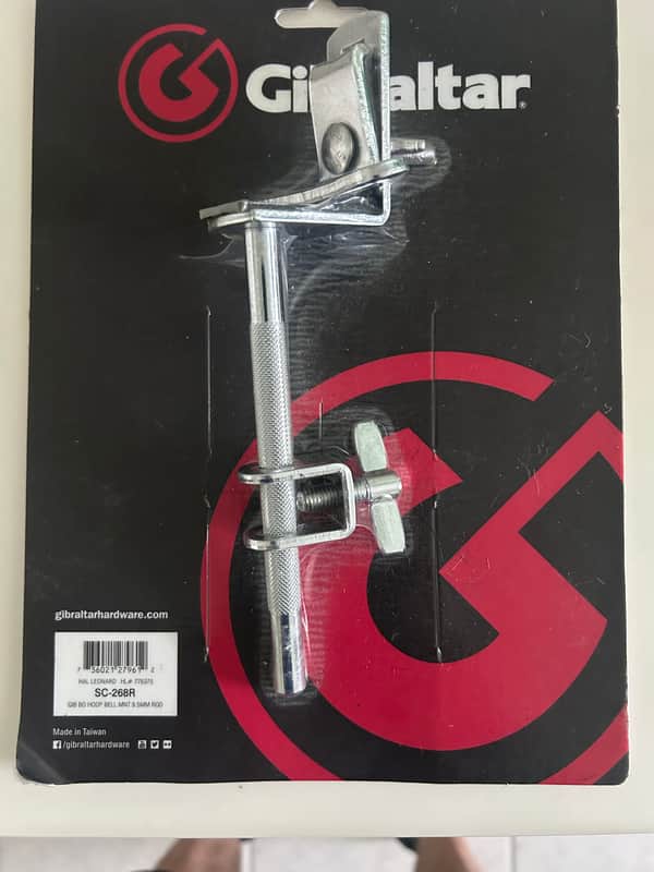 Gibraltar SC-268R Bass Drum Hoop Cowbell Mount with 9.5mm L-Rod 2010s - Chrome image 1