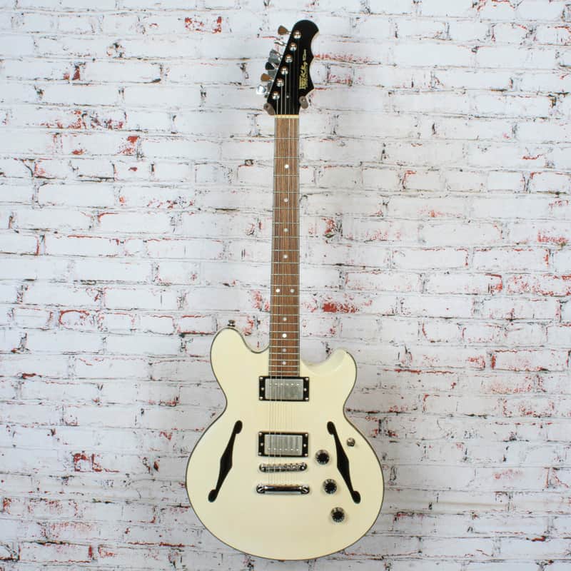 Fret King - FKV36CTSB Elise Custom Semi-Hollow Electric Guitar - Vintage White - w/HSC -x1520 - USED image 1