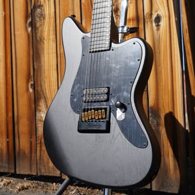 ESP LTD SIGNATURE SERIES AW-XJ7 Baritone Evertune Black Open Grain Stain 7-String Electric Guitar (2025) image 5