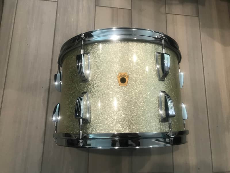 Ludwig 13" Silver Sparkle 3 Ply Maple tom drum 1960's image 1
