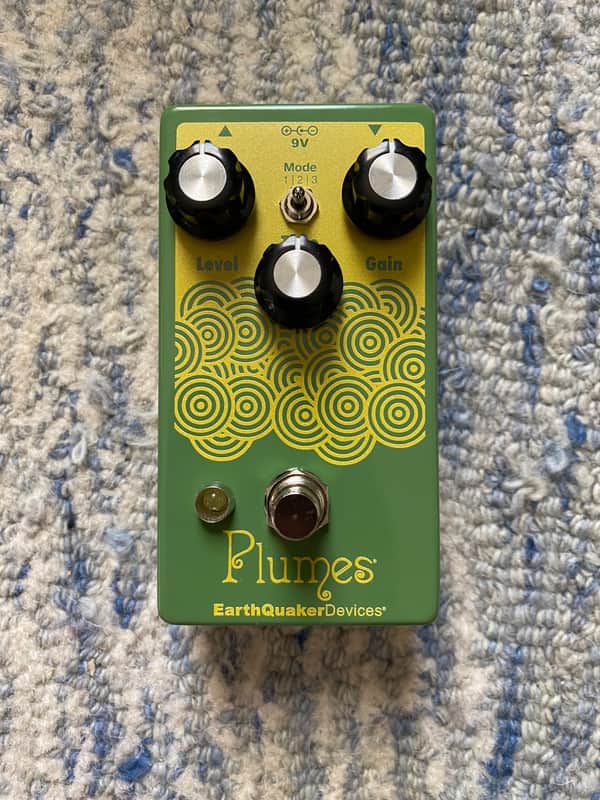 EarthQuaker Devices Plumes Small Signal Shredder Overdrive 2019 - Present - Green / Yellow Print image 1