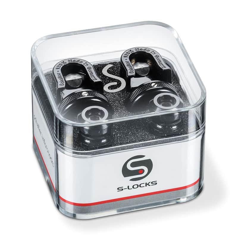 14010401 Security Straplocks, Black Chrome image 1