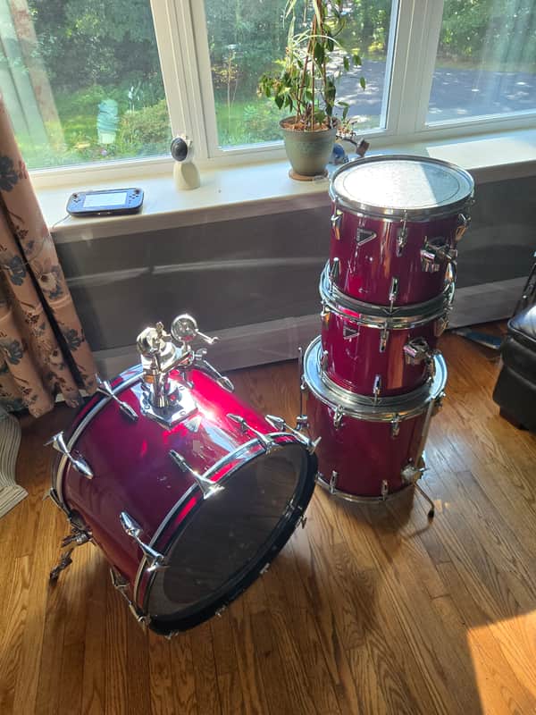5pc Remo USA MasterTouch Drum Set Red image 1