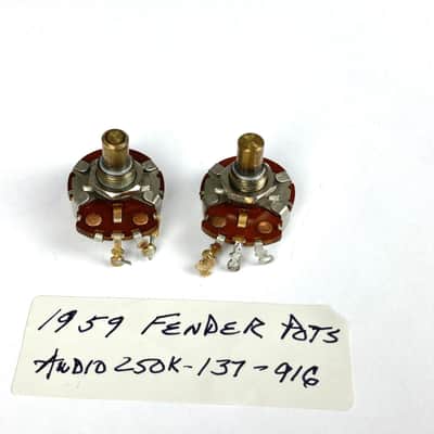 1959 Fender Pots-Potentiometers -A 250k 137-916 Telecaster Esquire Precision Bass Duo-Sonic Musicmaster image 2