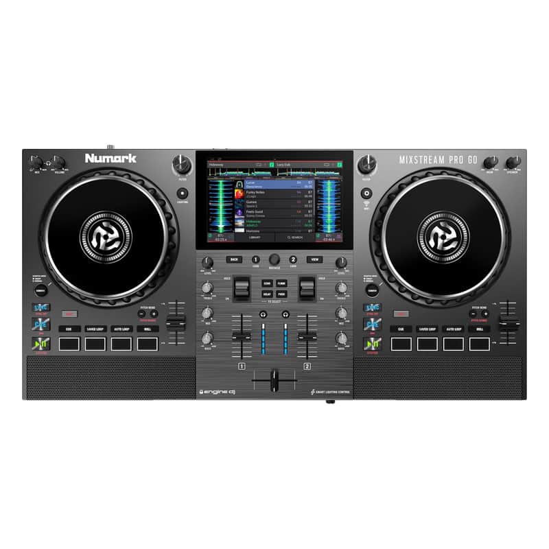 Numark Mixstream Pro Go 2-Channel Battery-Powered Standalone Streaming DJ Console image 1