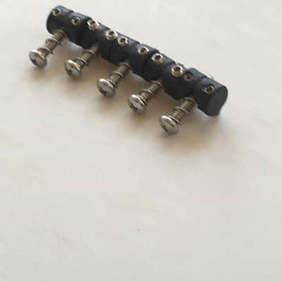 5 Black Graph Tech Saddles Offset Bridge Fender Jaguar Jazzmaster Mustang Guitar image 5
