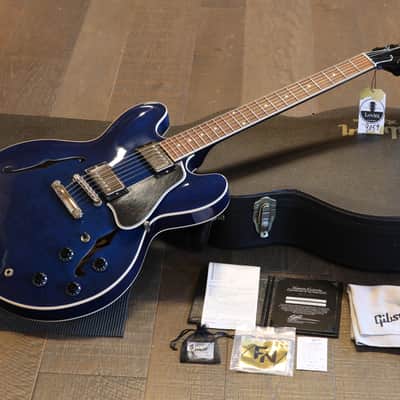 2003 Gibson ES-335 Dot Semi-Hollow Electric Guitar Figured Beale Street Blue + COA OHSC image 1