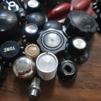 Vintage 1950s-2000s Guitar Parts Lot 300+Pieces Gibson Epiphone MIJ LP Fender Teisco Vox Harmony Bakelite Knobs Tuners 5 Way Switch LP Bridge Electronics Washers Springs Screws Misc Parts Harmony Kay Teisco Acoustic Electric Luither Repair Shop Gold Mine image 9