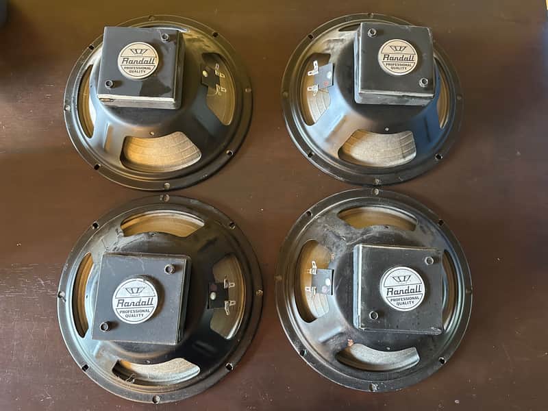 Randall 10-inch guitar speakers, set of four, 1980s, 8 ohms image 1