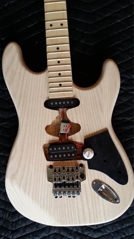 Frankenstrat EVH Kit Guitar - Ash Body - Floyd Rose image 1