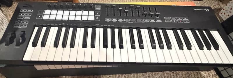 Novation Launchkey 49 MKIII MIDI Keyboard Controller 2020 - Present - Black with original box image 1