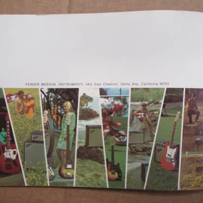 Fender Musical Instruments Mini Full Line Color Catalog RARE ! 1968 image 19