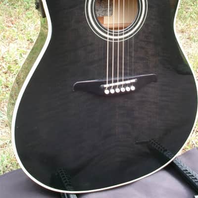 K. Yairi 1992 YD87 Made In Japan Built in Electronics Black+Hard Case image 3