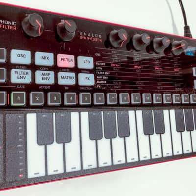 IK Multimedia UNO Synth Pro Desktop 32-Key Analog Synthesizer 2021 - Black with White Keys image 2