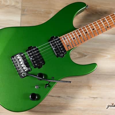 Ibanez AZ2402 Prestige HH Roasted Maple Neck w/ Case – Apple Green Metallic image 8