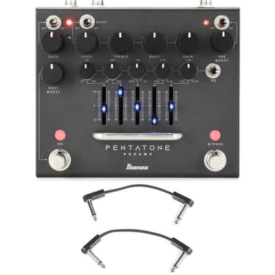 Ibanez Pentatone Preamp and Equalizer Pedal with 3 Patch Cables image 2