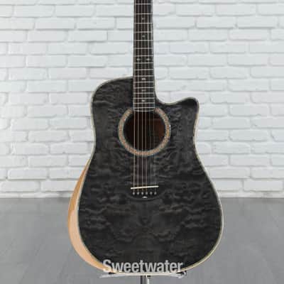 B.C. Rich Prophecy Series Acoustic Cutaway Acoustic-electric Guitar - Smoke Black Quilt (BCRACSmBkd3) image 1