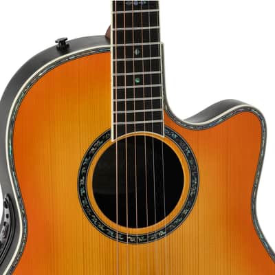 Ovation 2762BL-HB-G Custom Balladeer US-Made Deep Contour Lyrachord® GS Body Maple Neck 6-String Acoustic-Electric Guitar w/Soft Case image 6