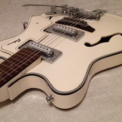 1960's Sekova White Hollowbody Electric Guitar Japan MIJ image 11