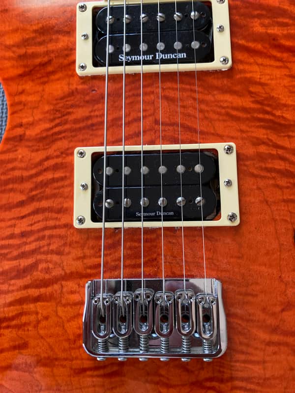 Magic City Guitars Zebra Flame 2024 - Orange image 1