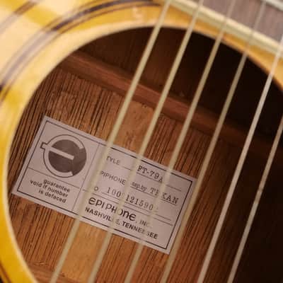 2010 Epiphone Inspired By Texan FT-79AN Reissue 64 - Antique Natural image 12