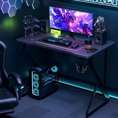 Music Production Desk - Studio Table Workstation with K-Shaped Legs for Producers image 5
