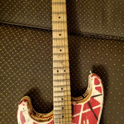 EVH (Partscaster) Frankenstrat 2000s Striped RED/WHITE 3 DAYS LEFT! image 9