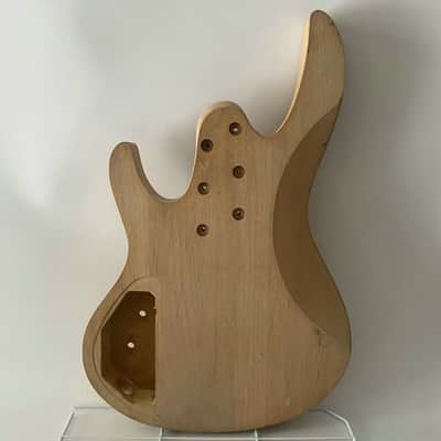 Mahogany Wood 4 String Bass Guitar Body image 5