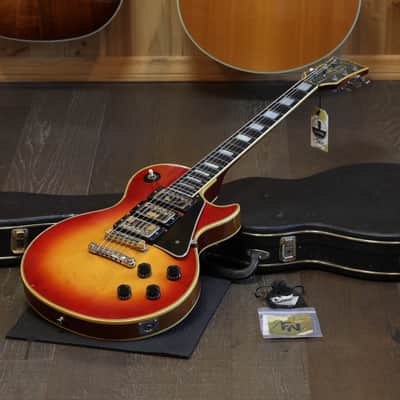 1973 Gibson Les Paul Custom 3 Pickup Electric Guitar Sunburst + HSC