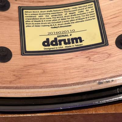 Ddrum MAX 5.5x14 maple snare drum - rocky image 6
