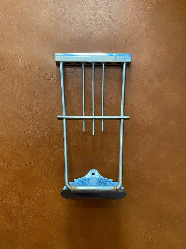 Vintage 1950s/1960s Hofner Tailpiece - Original Made in Germany - Nickel/Chrome image 1