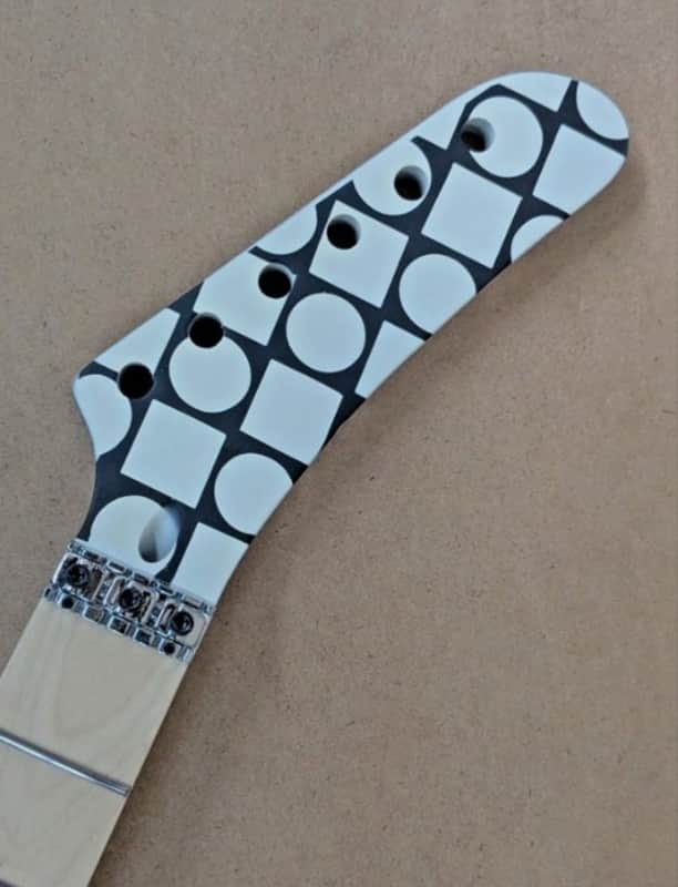 CUSTOM GRAPHIC REQUEST SHRED NECK FLOYD ROSE NUT GUITAR NECK STAINLESS STEEL FRETS DIY image 1
