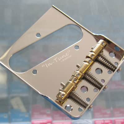 Gotoh Nickel In-Tune Vintage Cutaway Telecaster Bridge with Brass Saddles BS-TC1S