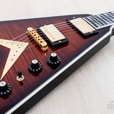 2022 Gibson Custom Shop Dave Mustaine Flying V EXP Limited Edition Red Amber Burst w/ Case, CoA, Tags image 6