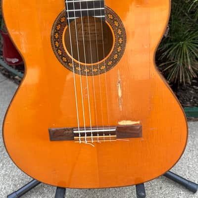 Early Augustino Flamenco Guitar with Pegs w/HSC image 2