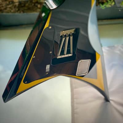 ESP Edwards Arrow Head, Alexi Laiho Signature, Black with Yellow Stripe image 6